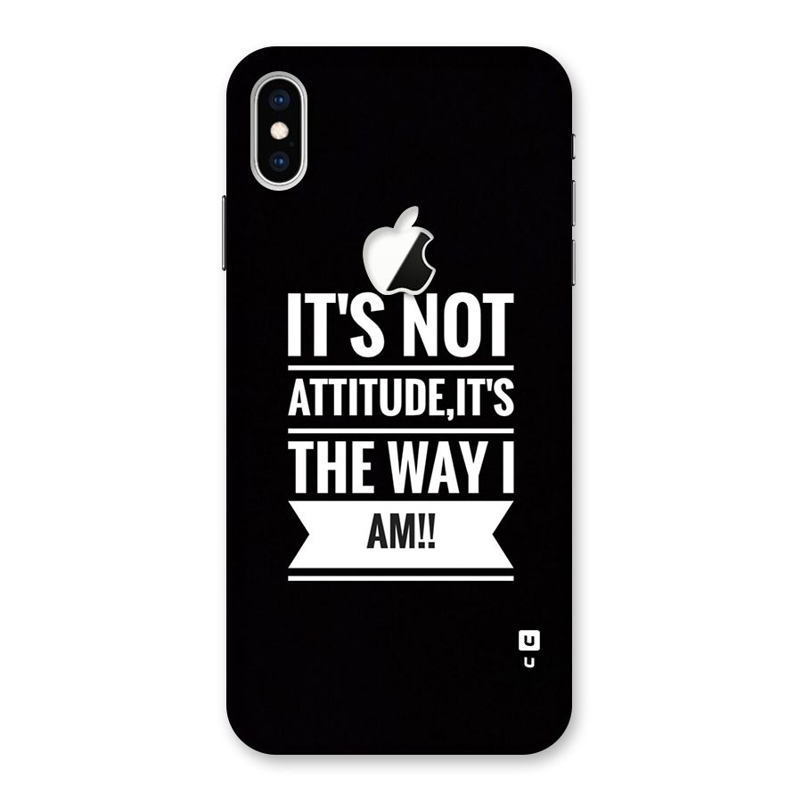 My Attitude Back Case for iPhone XS Max Apple Cut