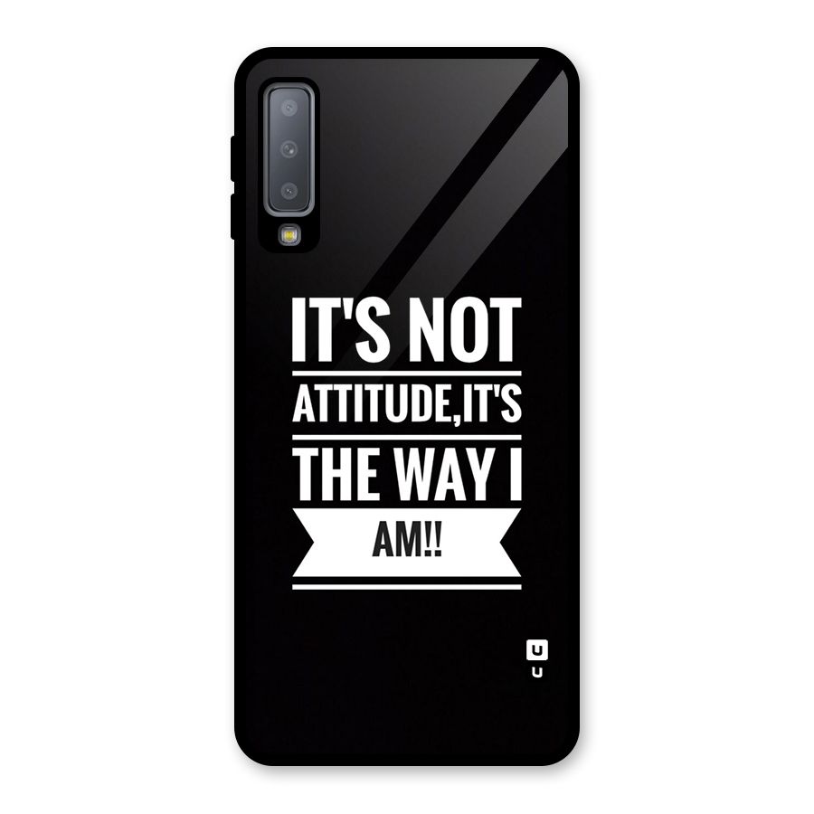 My Attitude Glass Back Case for Galaxy A7 (2018)