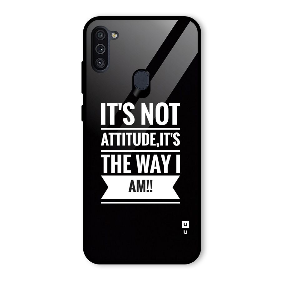 My Attitude Glass Back Case for Galaxy M11