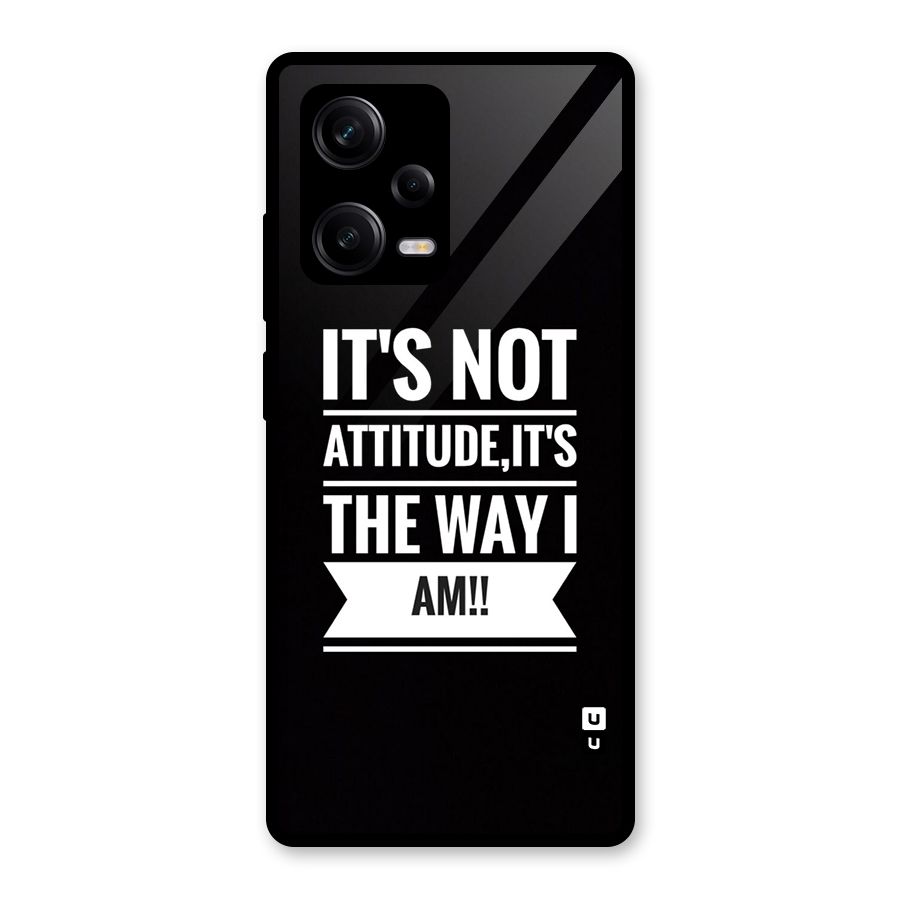 My Attitude Glass Back Case for Redmi Note 12 Pro