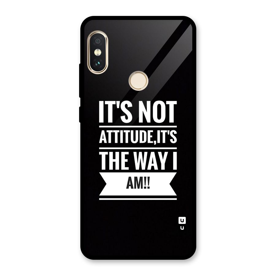My Attitude Glass Back Case for Redmi Note 5 Pro