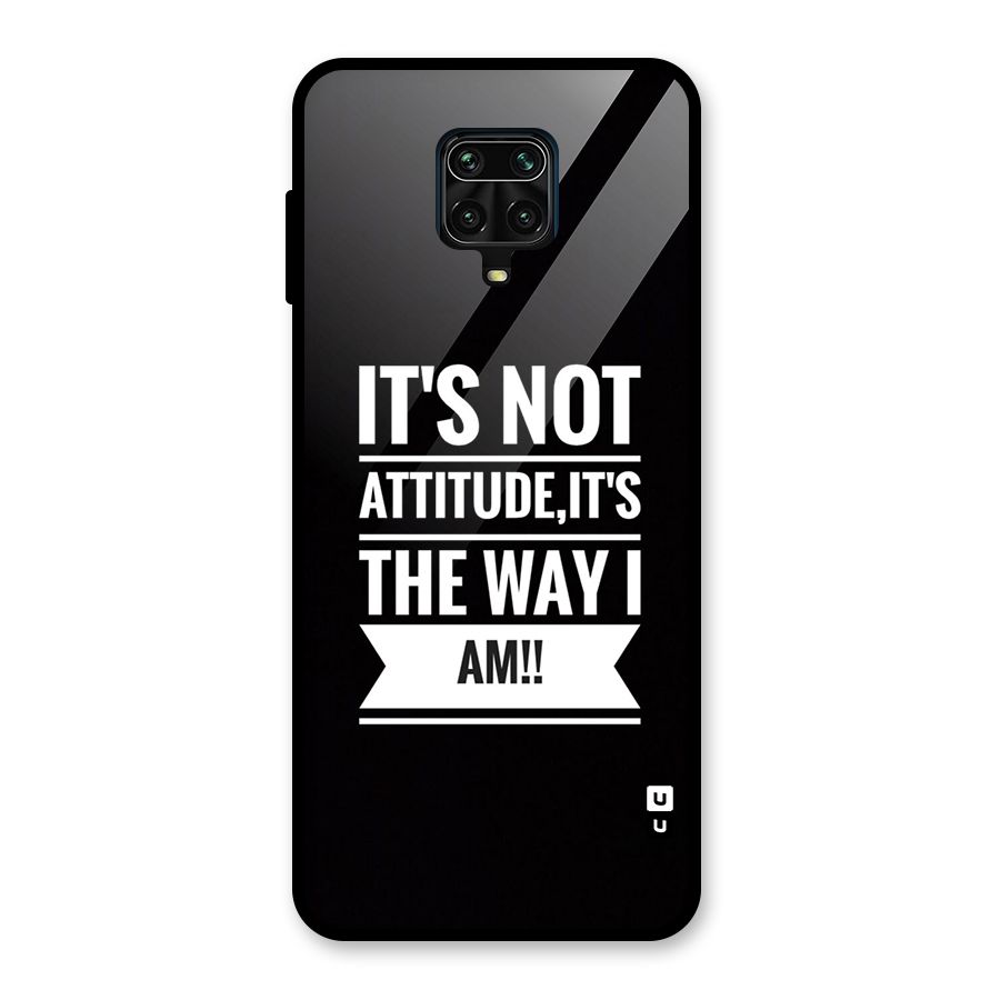 My Attitude Glass Back Case for Redmi Note 9 Pro