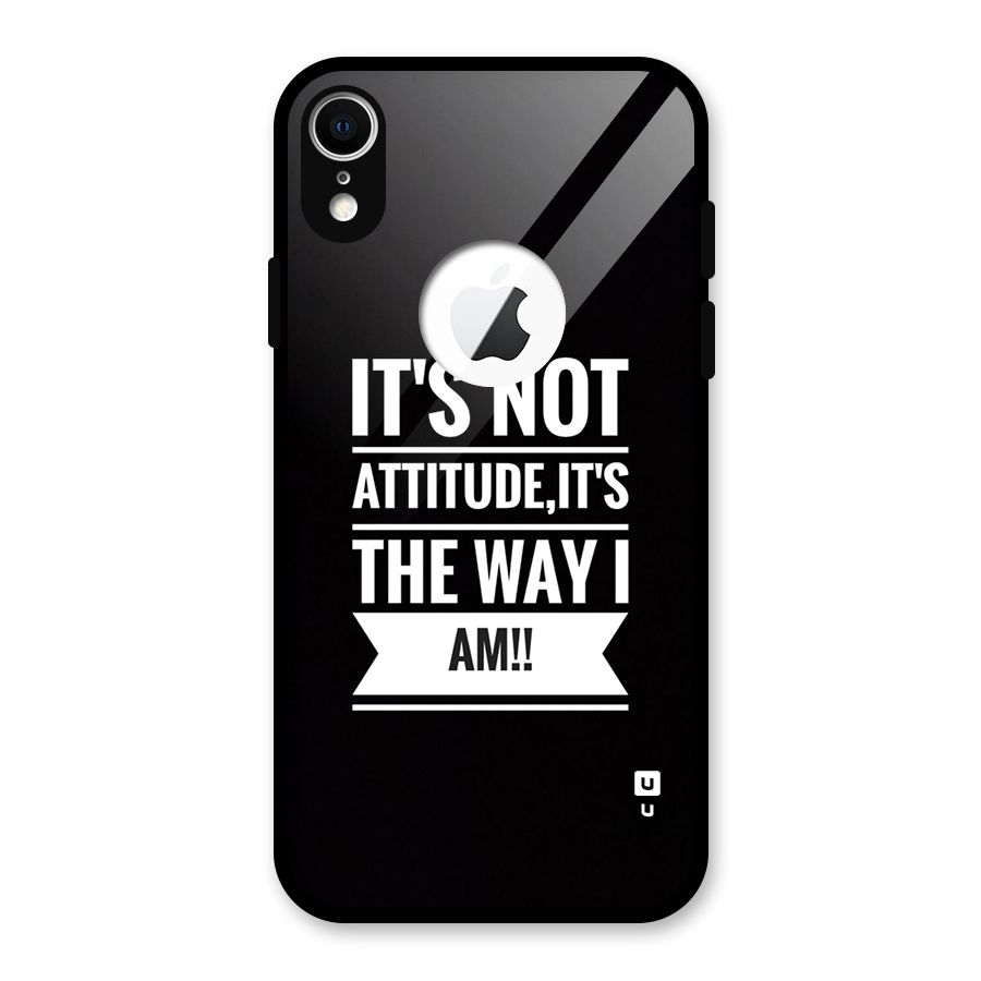 My Attitude Glass Back Case for iPhone XR Logo Cut