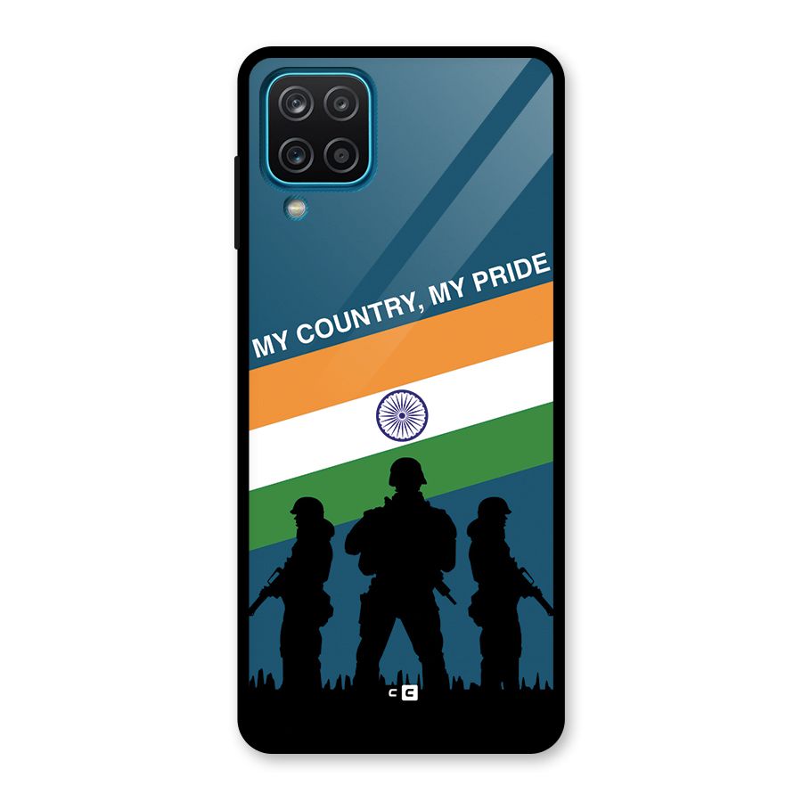 My Country My Pride Glass Back Case for Galaxy A12