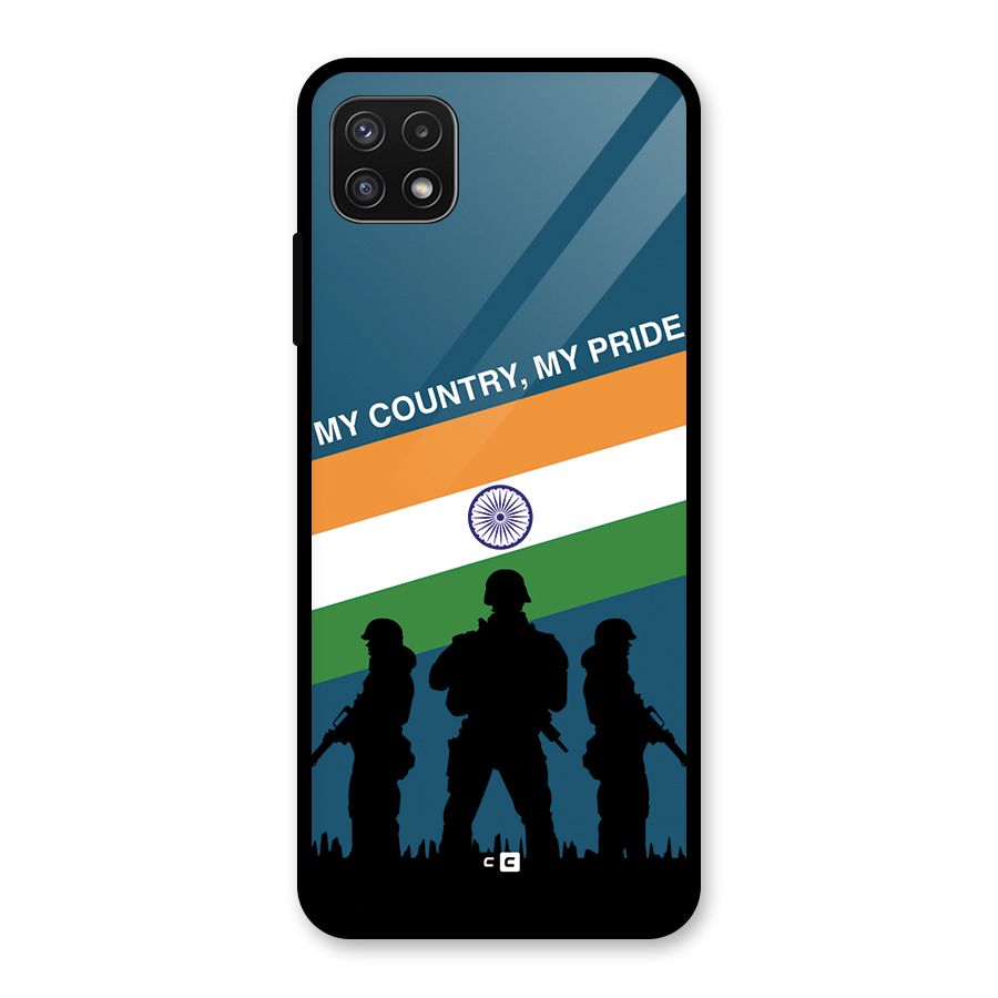 My Country My Pride Glass Back Case for Galaxy A22 5G