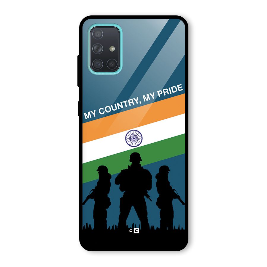 My Country My Pride Glass Back Case for Galaxy A71