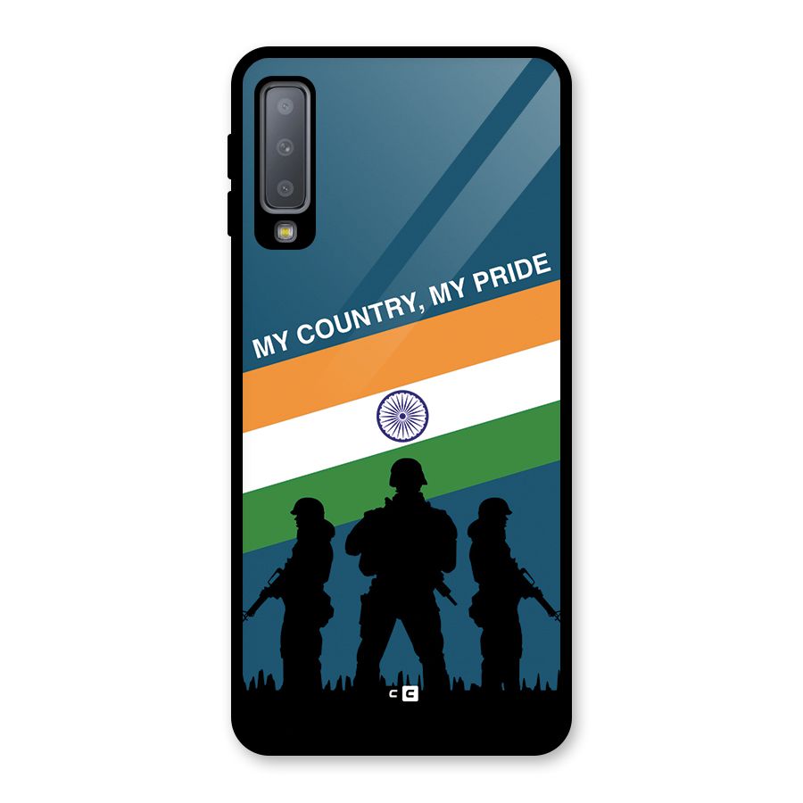 My Country My Pride Glass Back Case for Galaxy A7 (2018)