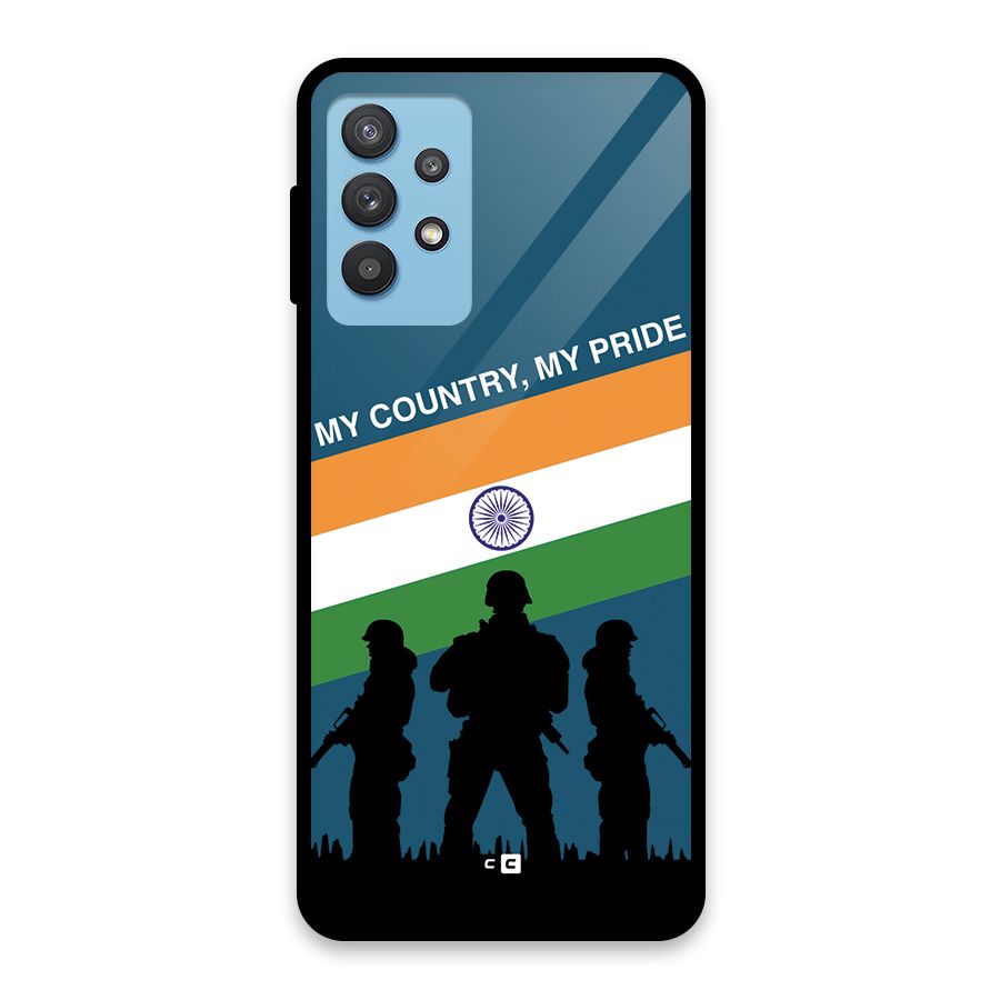 My Country My Pride Glass Back Case for Galaxy M32 5G
