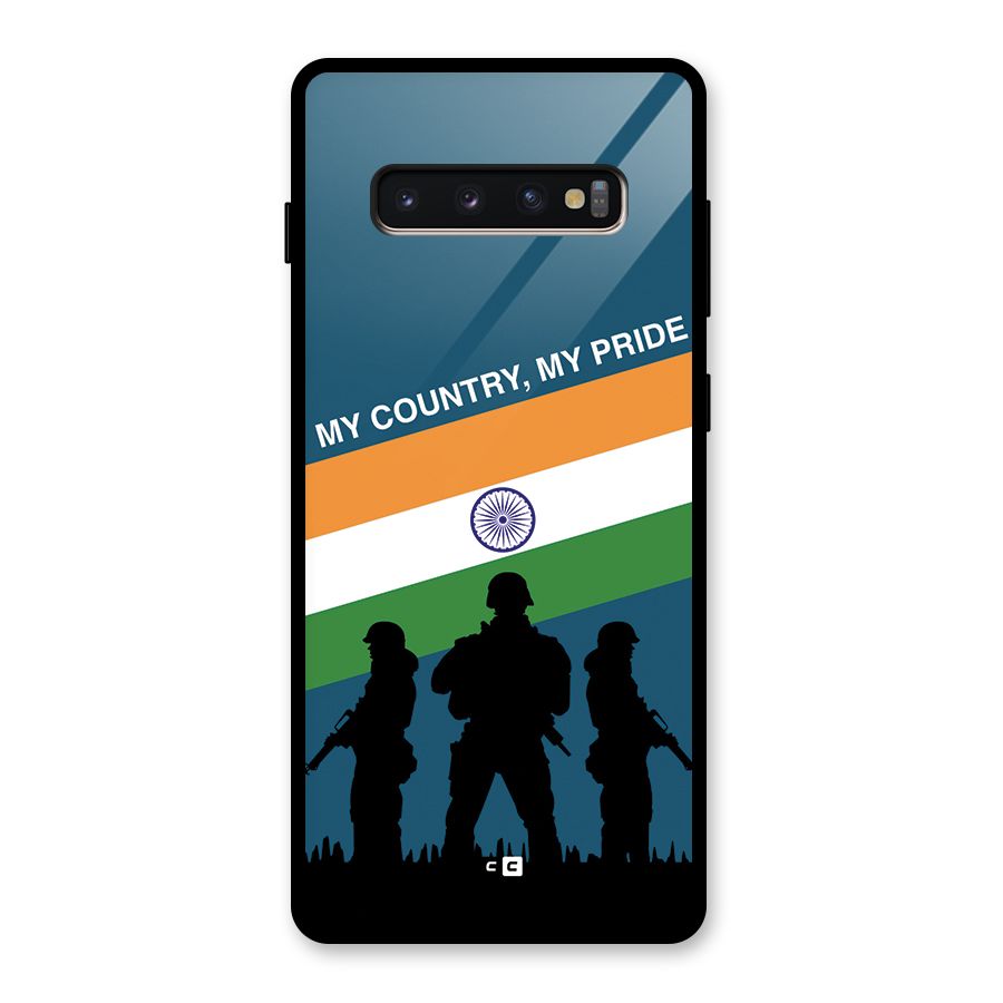 My Country My Pride Glass Back Case for Galaxy S10 Plus