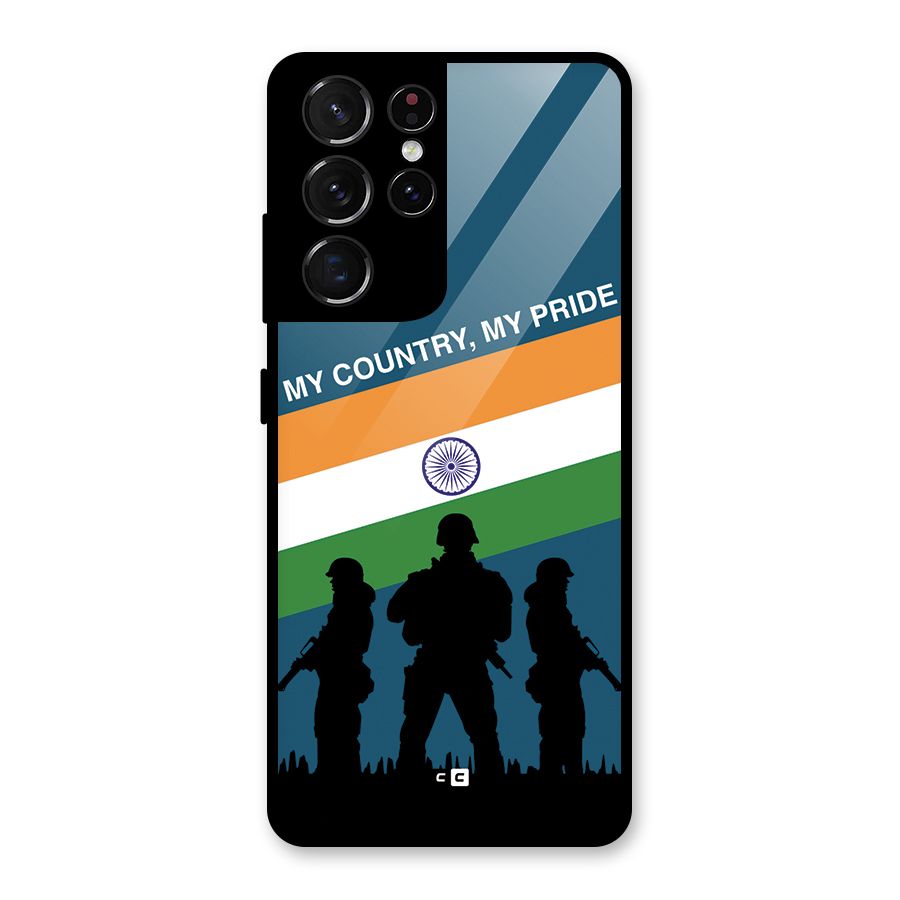 My Country My Pride Glass Back Case for Galaxy S21 Ultra 5G