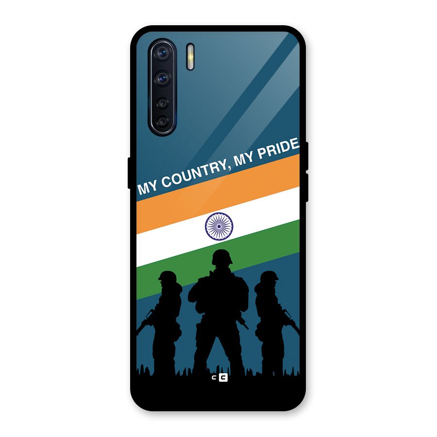 My Country My Pride Glass Back Case for Oppo F15
