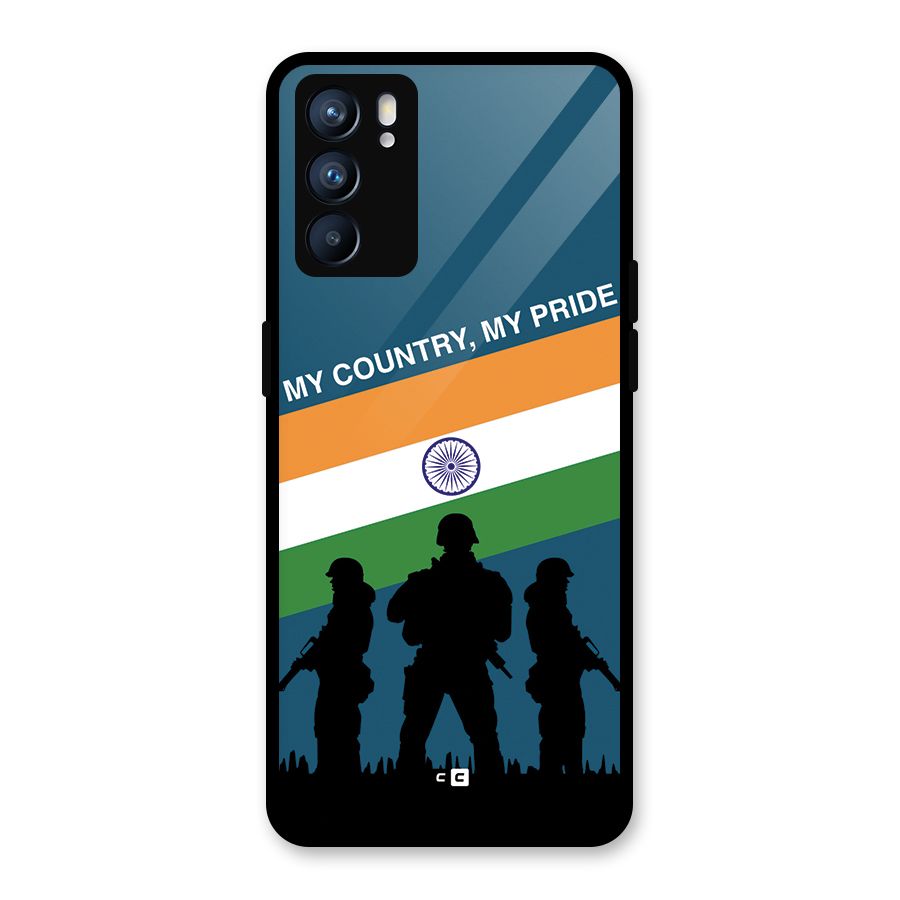 My Country My Pride Glass Back Case for Oppo Reno6 5G