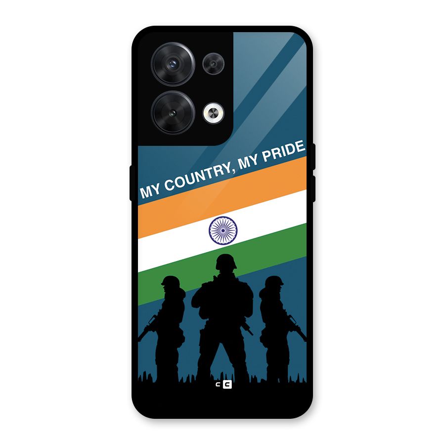 My Country My Pride Glass Back Case for Oppo Reno8 5G