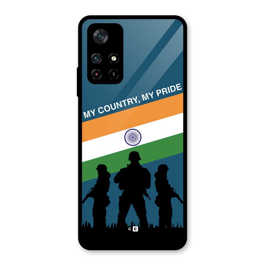 My Country My Pride Glass Back Case for Poco M4 Pro 5G