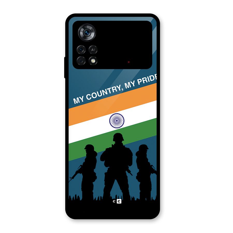My Country My Pride Glass Back Case for Poco X4 Pro 5G