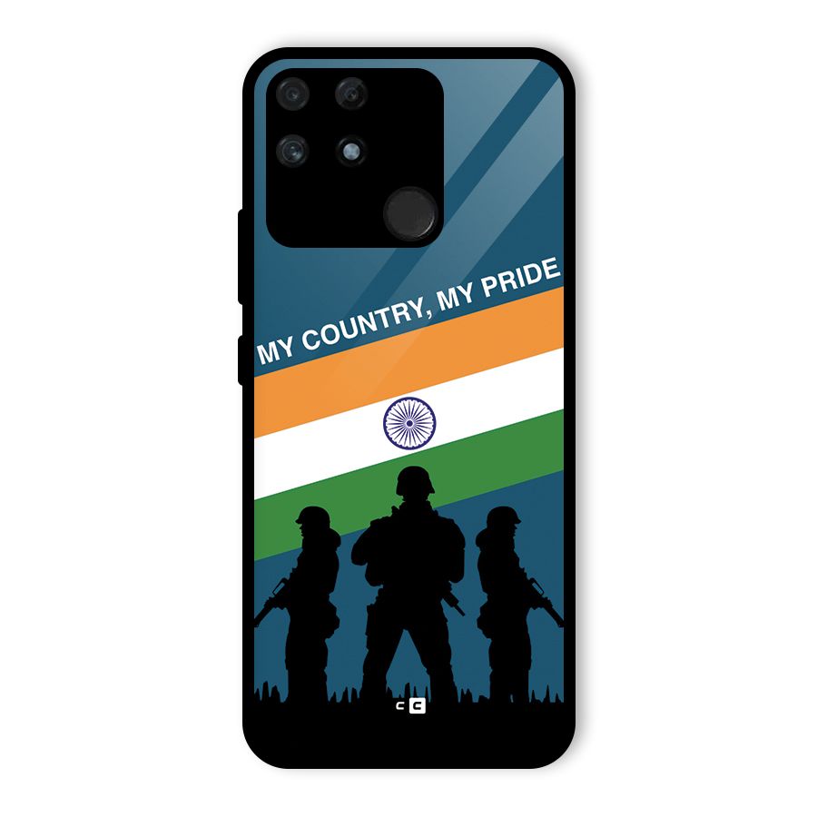 My Country My Pride Glass Back Case for Realme Narzo 50A