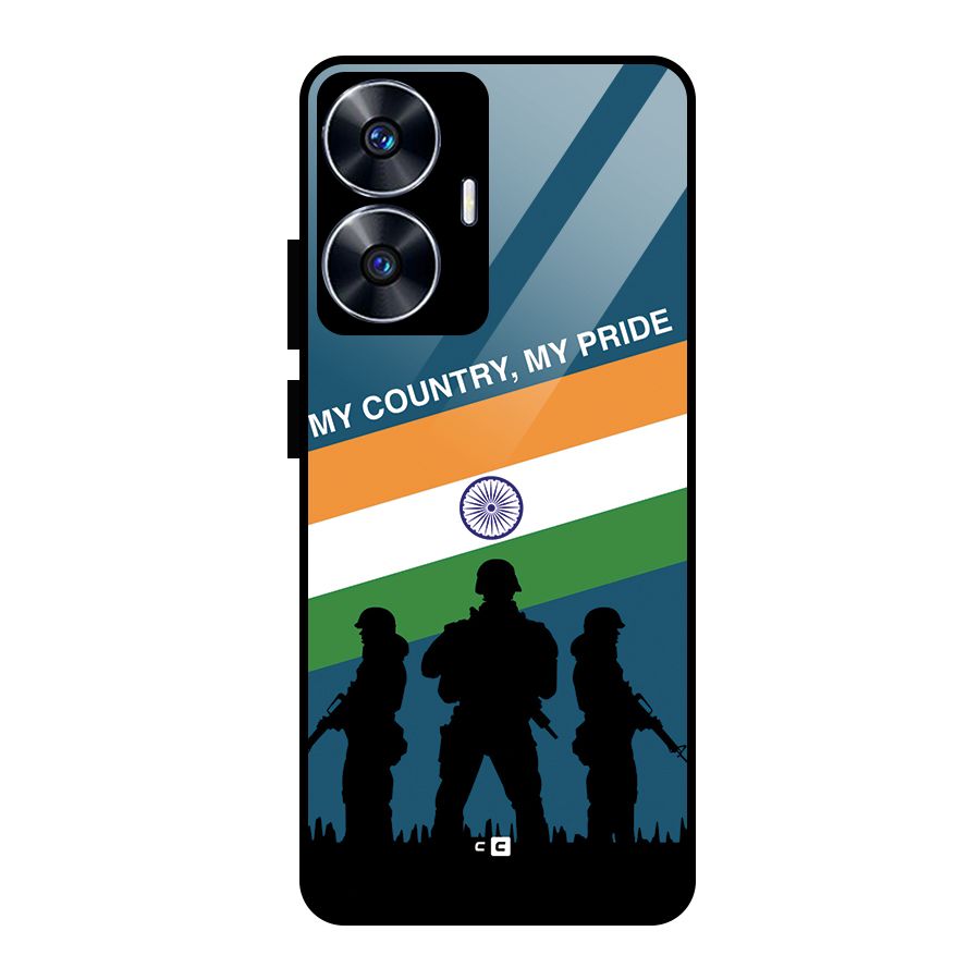 My Country My Pride Glass Back Case for Realme Narzo N55
