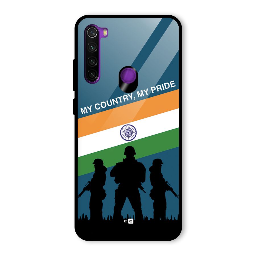 My Country My Pride Glass Back Case for Redmi Note 8