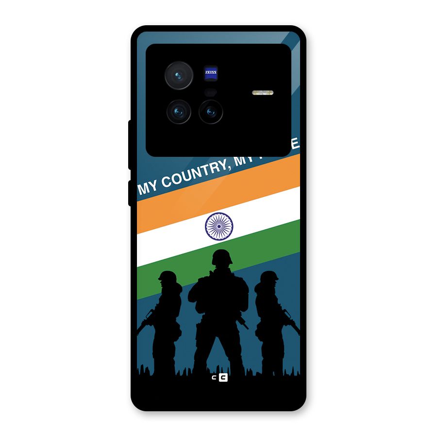 My Country My Pride Glass Back Case for Vivo X80
