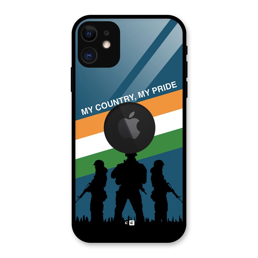 My Country My Pride Glass Back Case for iPhone 11 Logo Cut