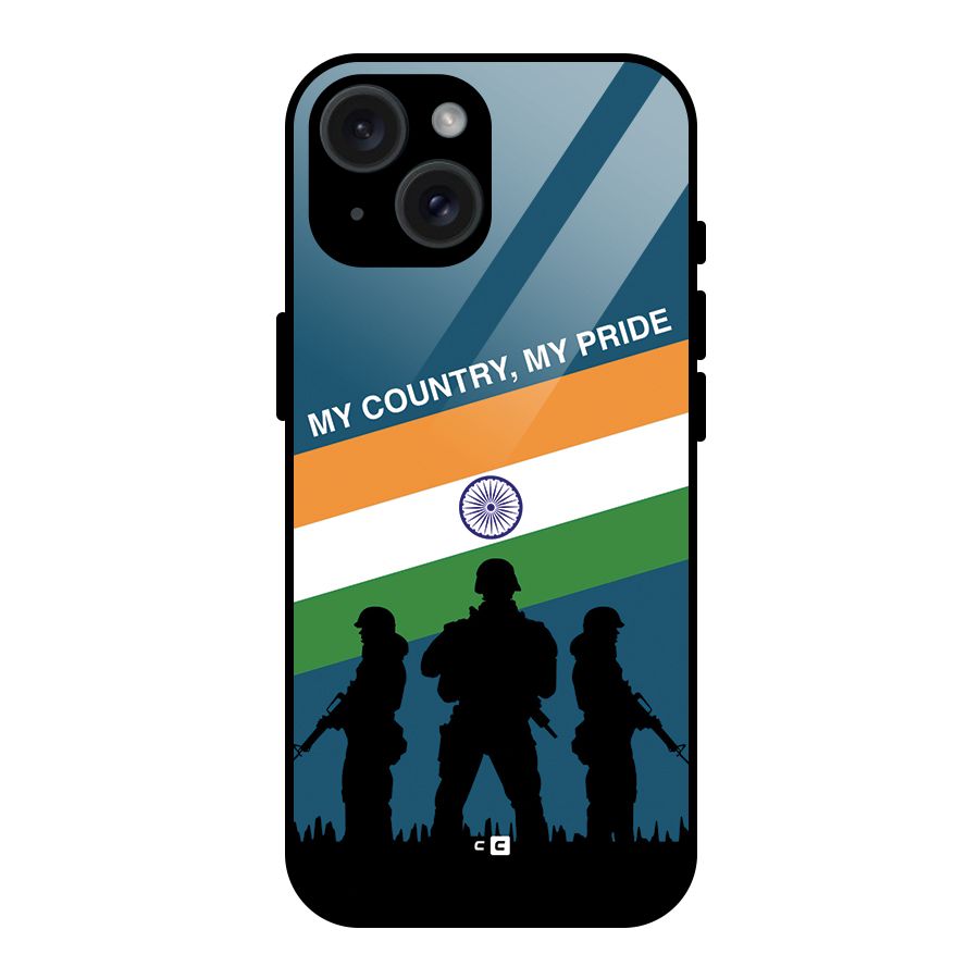 My Country My Pride Glass Back Case for iPhone 15