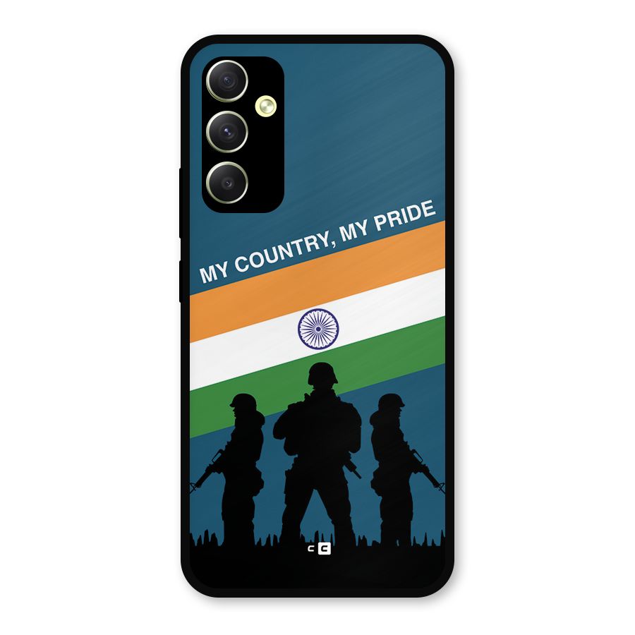 My Country My Pride Metal Back Case for Galaxy A34