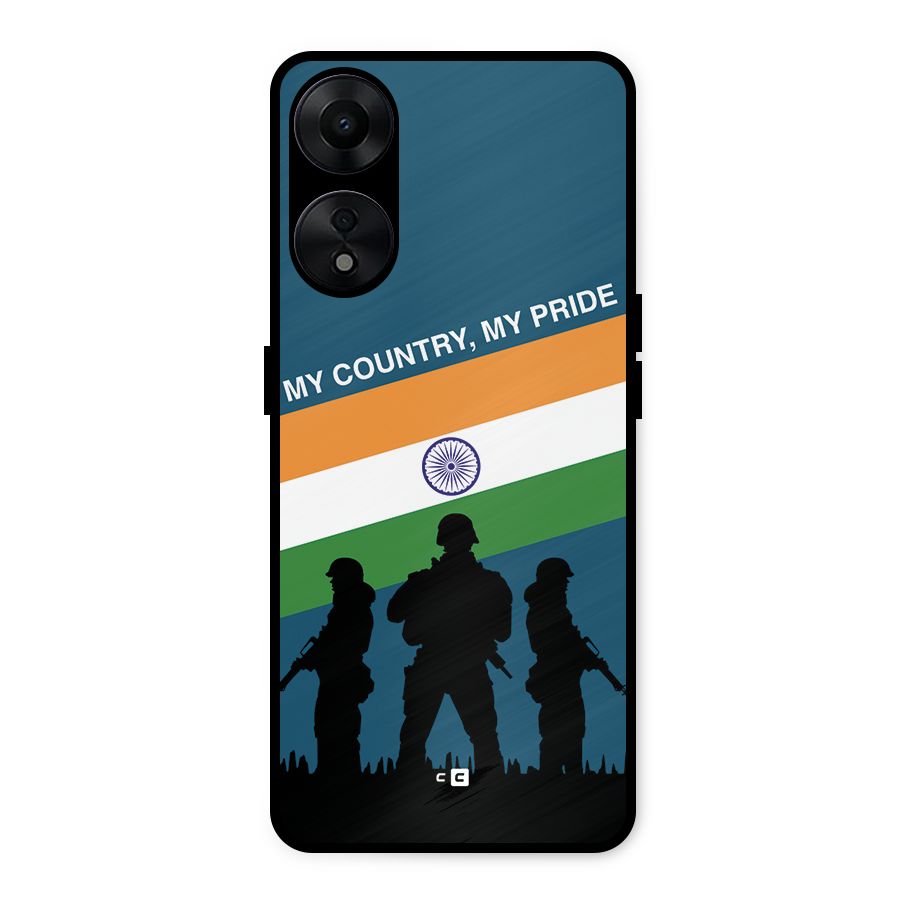 My Country My Pride Metal Back Case for Oppo A78 5G