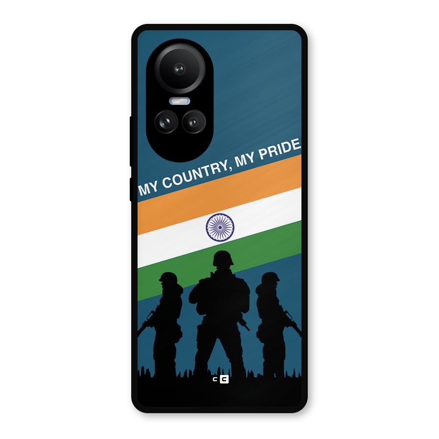 My Country My Pride Metal Back Case for Oppo Reno10