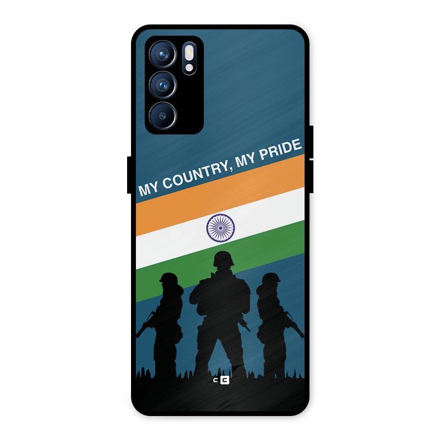 My Country My Pride Metal Back Case for Oppo Reno6 5G