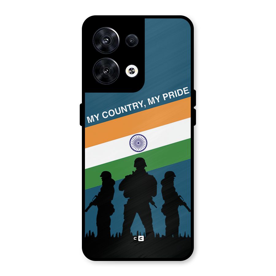 My Country My Pride Metal Back Case for Oppo Reno8 5G