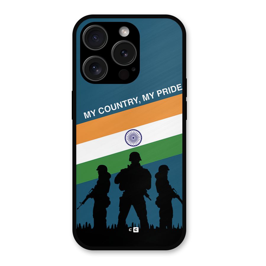 My Country My Pride Metal Back Case for iPhone 15 Pro