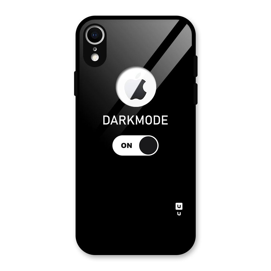 My Darkmode On Glass Back Case for iPhone XR Logo Cut