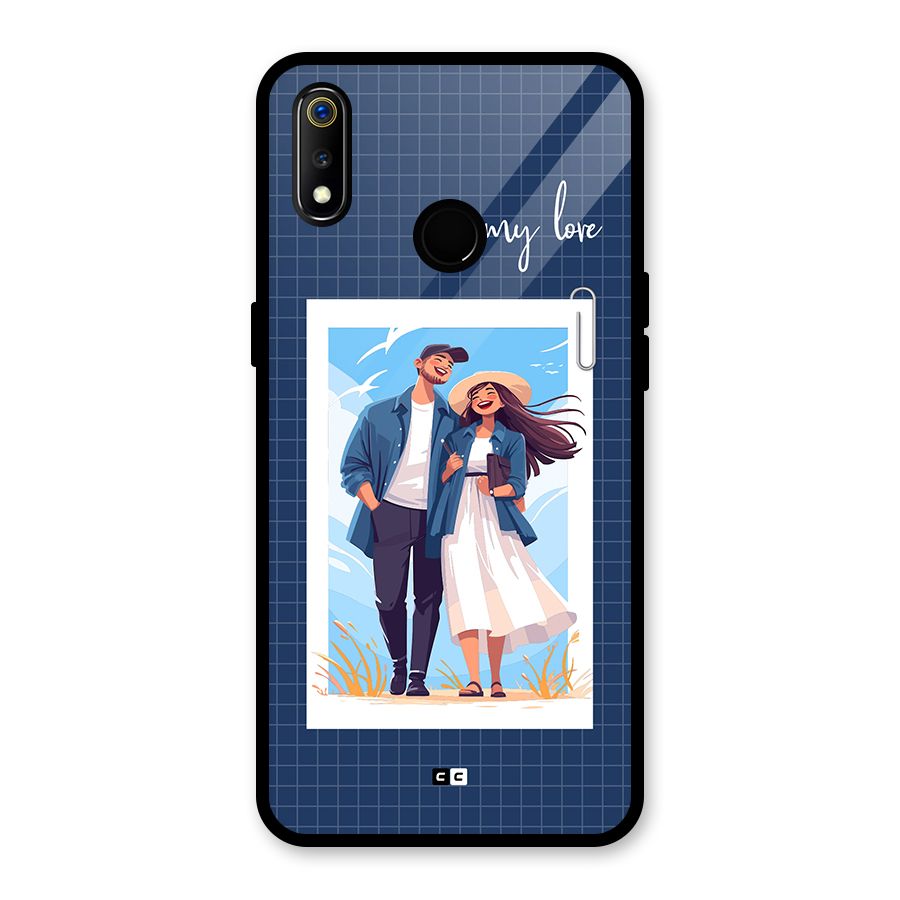 My Love Glass Back Case for Realme 3