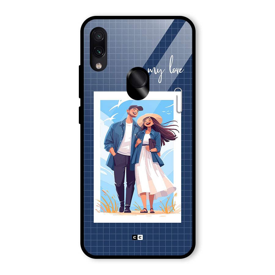 My Love Glass Back Case for Redmi Note 7S
