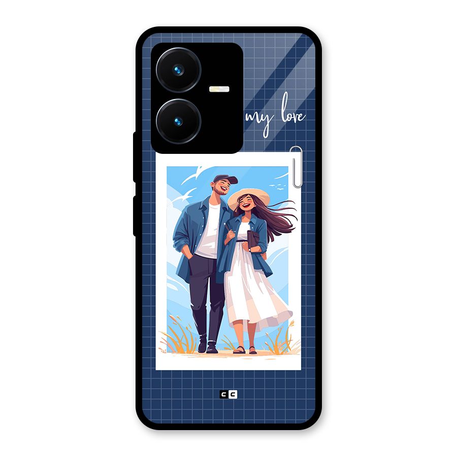 My Love Glass Back Case for Vivo Y22s