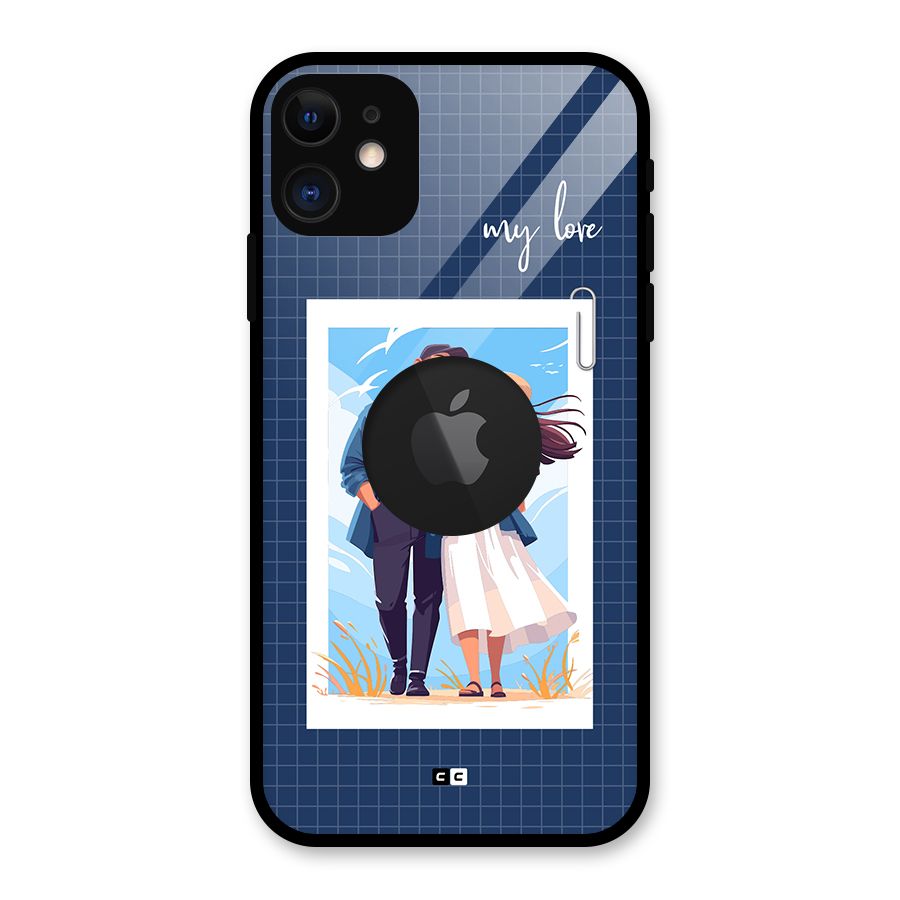 My Love Glass Back Case for iPhone 11 Logo Cut