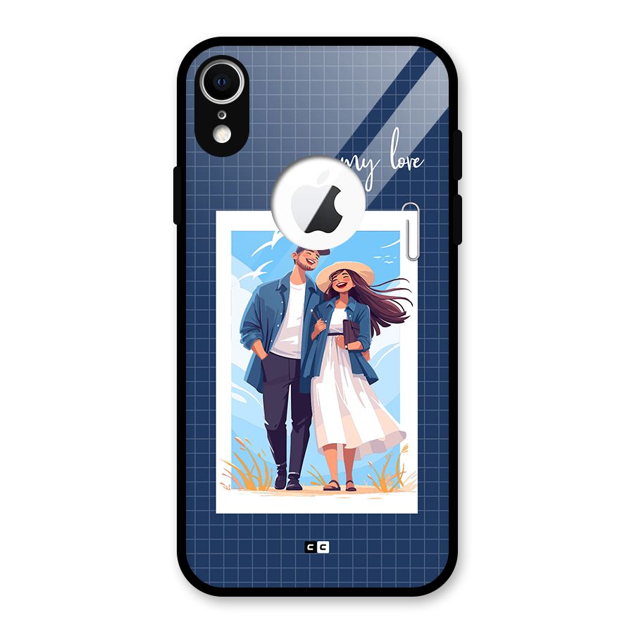 My Love Glass Back Case for iPhone XR Logo Cut