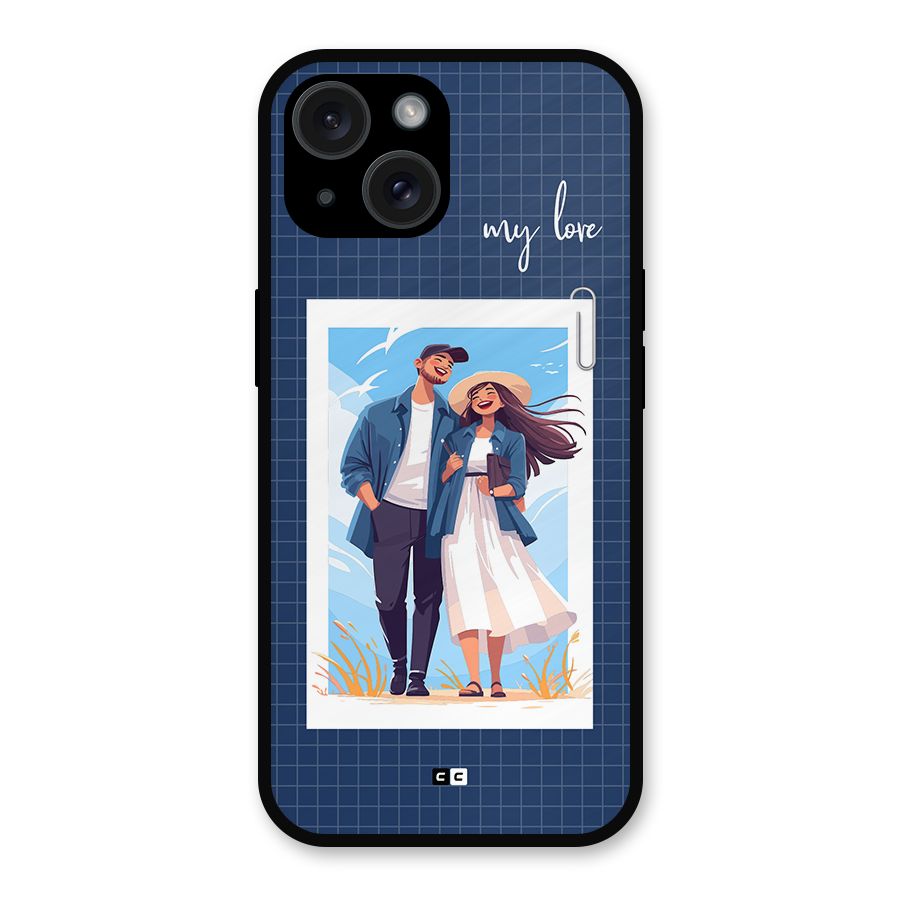My Love Metal Back Case for iPhone 15