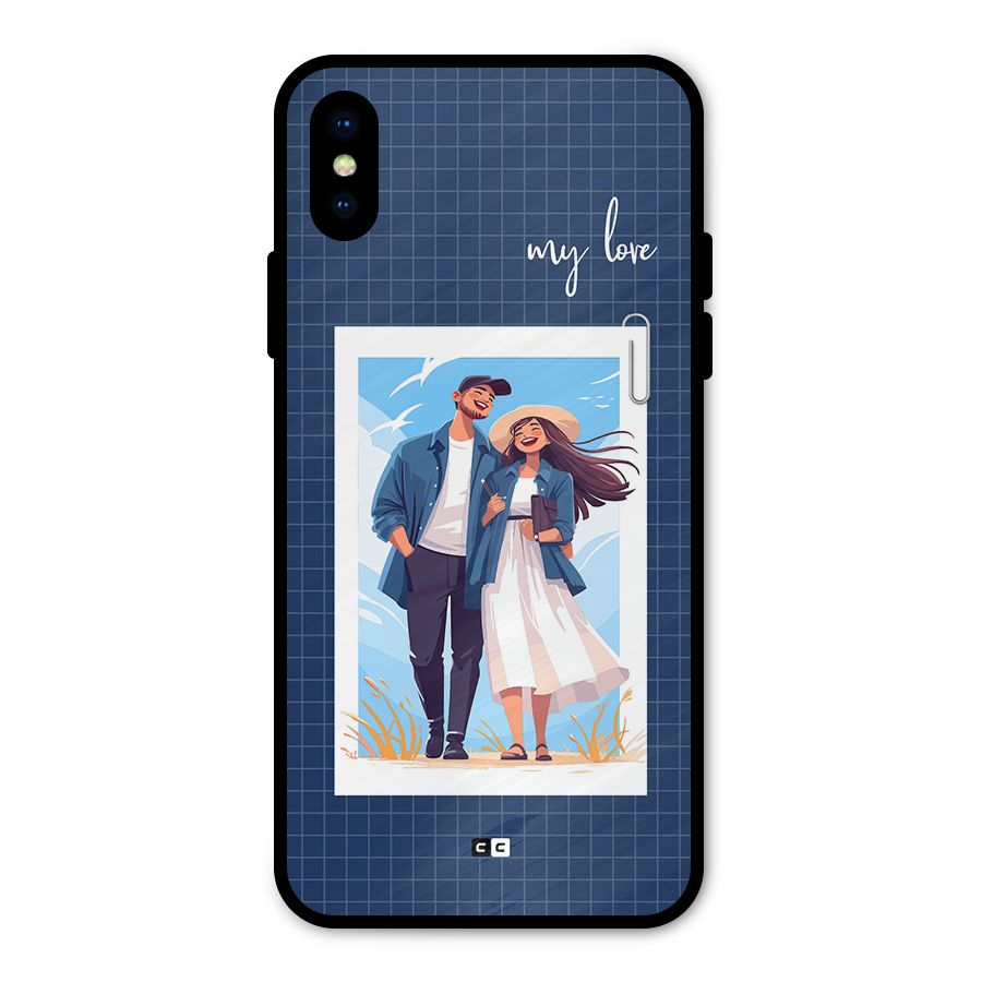 My Love Metal Back Case for iPhone XS