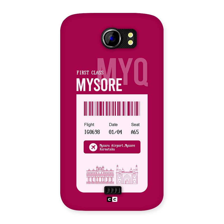 Mysore Boarding Pass Back Case for Canvas 2 A110