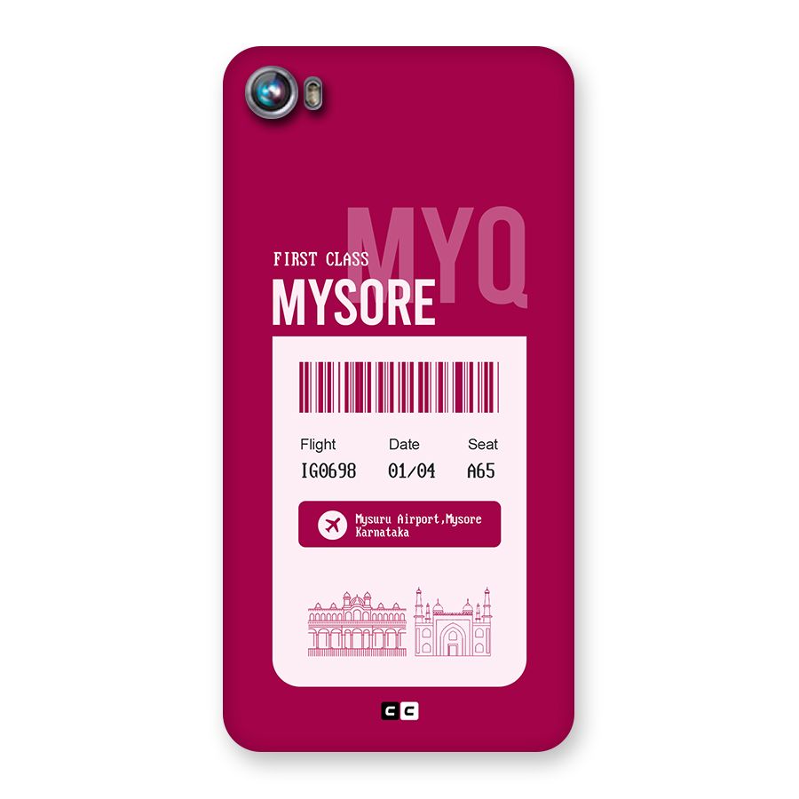 Mysore Boarding Pass Back Case for Canvas Fire 4 (A107)
