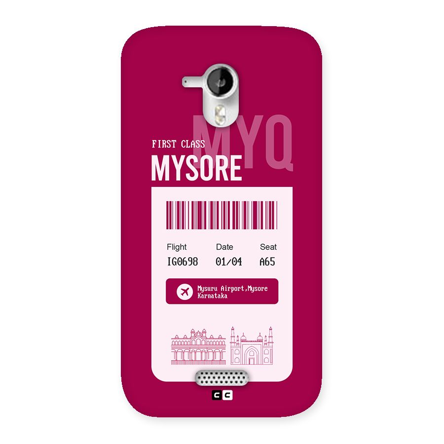 Mysore Boarding Pass Back Case for Canvas HD A116