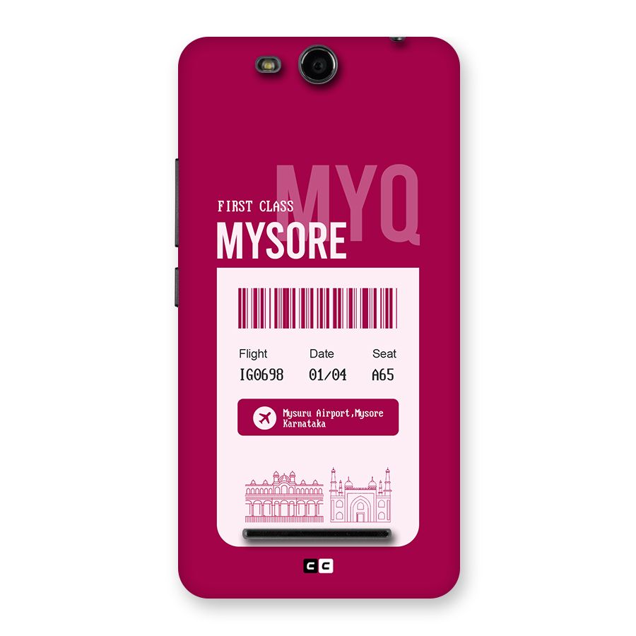 Mysore Boarding Pass Back Case for Canvas Juice 3 Q392