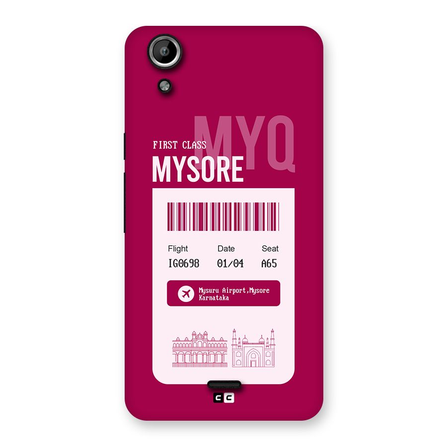 Mysore Boarding Pass Back Case for Canvas Selfie Lens Q345