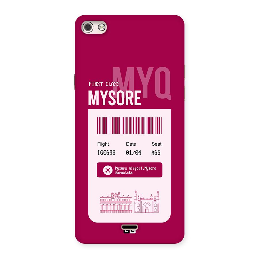 Mysore Boarding Pass Back Case for Canvas Silver 5