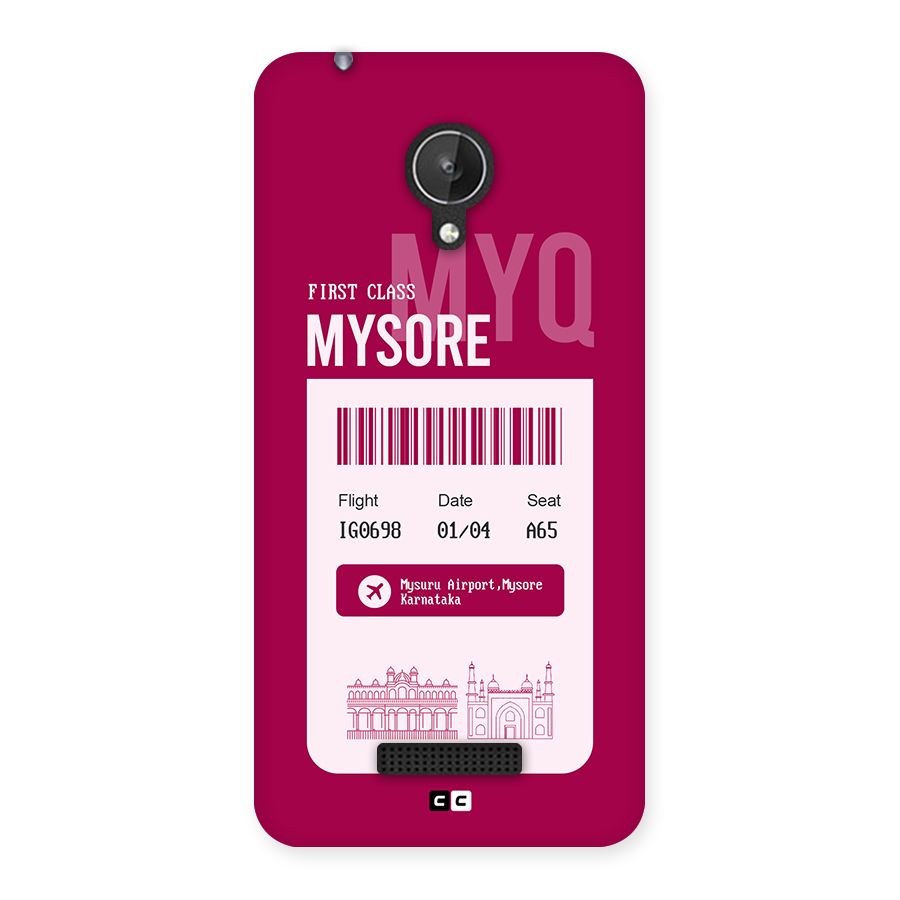 Mysore Boarding Pass Back Case for Canvas Spark Q380