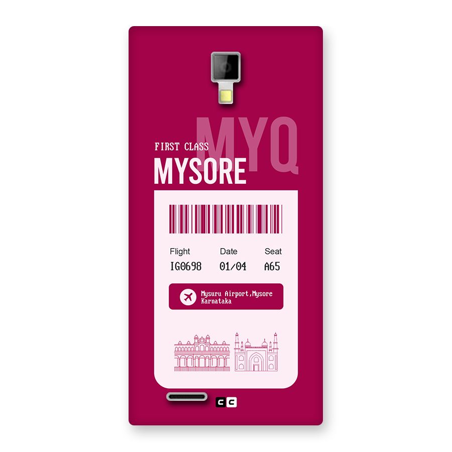 Mysore Boarding Pass Back Case for Canvas Xpress A99