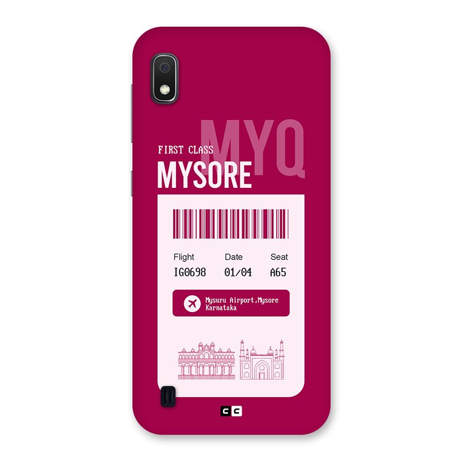 Mysore Boarding Pass Back Case for Galaxy A10