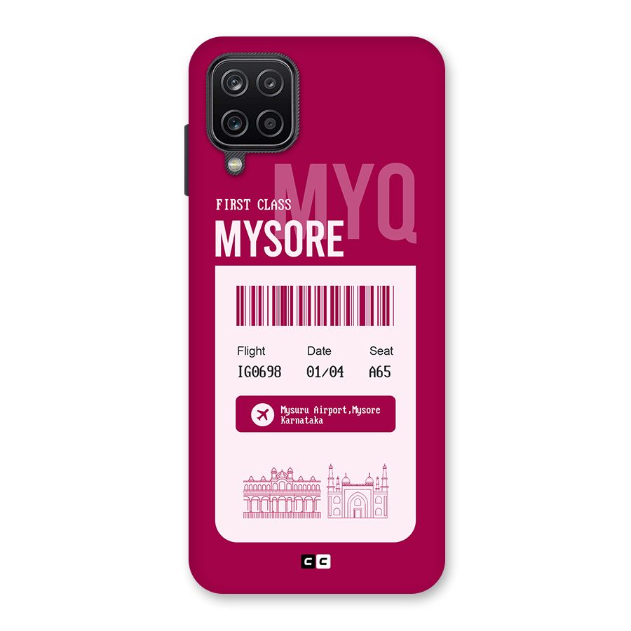 Mysore Boarding Pass Back Case for Galaxy A12