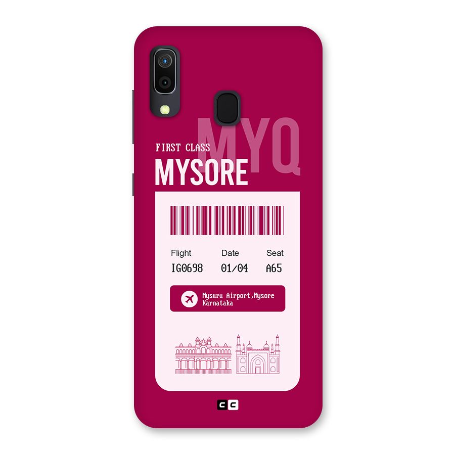 Mysore Boarding Pass Back Case for Galaxy A20
